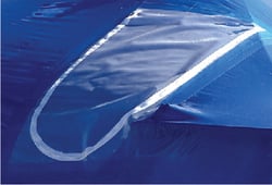 Picture of Shrinkwrap Accessories DS48B Access Door 36" x 48" Blue with Zipper