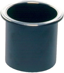Picture of Beckson Marine GH33B1C Glass Holder with Chrome Rim - Black