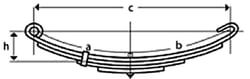 Picture of UCF 264 Slipper Spring Set - Open End Trailer Leaf Springs