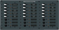 Picture of Blue Sea Systems 8264 Traditional Metal DC Circuit Breaker Panel - 24 Positions