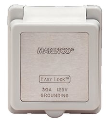 Picture of AFI 301ELCB Marinco Replacement Cap and Bezel for 301EL-B Power Inlet
