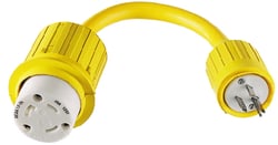 Picture of Hubbell HBL104 30A to 15A Locking to Straight Blade Power Adapter
