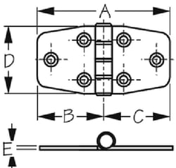 Picture of Sea-Dog Line 201531-1 Stainless Steel Door Hinge Pair
