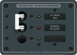 Picture of Blue Sea Systems 8029 AC Main Breaker Panel with 1 Open Position
