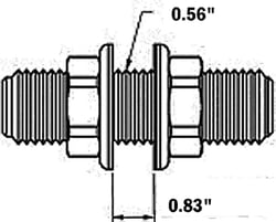 Picture of Uflex R7 3/4" Hydraulic Bulkhead Fitting Kit for Single Cylinder