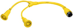 Picture of Hubbell HBL64CM54 Marine Y Adapter 50A Male to Dual 30A Female Shore Power