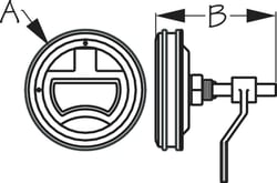 Picture of Sea-Dog Line 221942 Round Hatch Handle Latch 3-1/2" 316 Stainless Steel