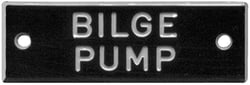Picture of Bernard Engraving IP002 Bilge Pump Identi-Plate 5 Pack Marine Label