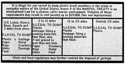 Picture of Bernard Engraving P227 Anti-Dumping Plaque for Boats Over 26 Feet