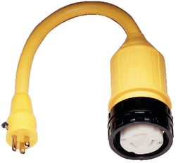 Picture of AFI 115A Marine Power Adapter 15A to 50A 125V Pigtail with Sealing Collar