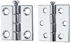 Picture of Perko 1293DP2CHR 1-1/2" x 1-1/2" Removable Pin Butt Hinge Chrome Plated
