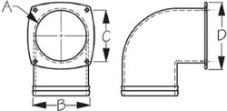 Picture of Sea-Dog Line 337350 Hose Vent Elbow 3 Inch 90 Degree Marine ABS