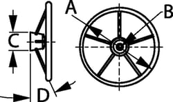 Picture of Sea-Dog Line 230212 12" Stainless Steel 5-Spoke Steering Wheel with 25° Dish