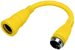 Picture of Hubbell HBL61CM71 Marine Electrical Adapter 30A to 50A Twist-Lock Yellow