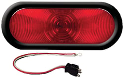 Picture of Optronics ST74RBP 6" Oval LED Clearance Marker Light with Grommet & Pigtail