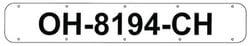 Picture of Bernard Engraving RL2400W 24" Boat Registration Plates White