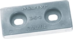 Picture of Martyr Anodes CMZHC3AZ Zinc Hull Anode 2.75" x 6.25"