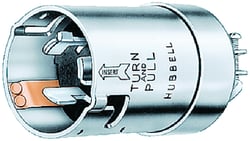 Picture of Hubbell HBL63CM65 50A 125/250V Nickel Plated Brass Heat Resistant Plug