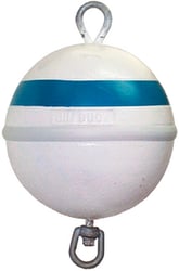 Picture of Cal June Buoys 421 Jim-Buoy Deluxe Foam Mooring Buoy 12" White/Blue