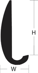 Picture of Taco Metals A11-0152TAL12D-A Aluminum Rub Rail Overlap 1" x 12'