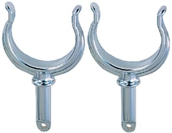 Picture of Perko 1262DP0ZNC Ribbed Rowlock Horns Zinc Plated Pair