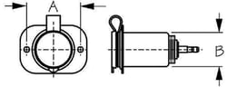 Picture of Sea-Dog Line 426053-1 Stainless Steel 12V Power Socket with Mounting Plate