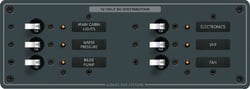 Picture of Blue Sea Systems 8096 DC 6 Position Circuit Breaker Panel - White Switches