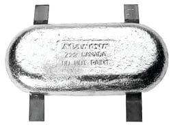 Picture of Martyr Anodes CMZ22SZ Zinc Plate Anode with Steel Straps