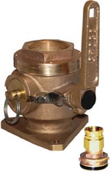 Picture of Groco SBV2000P 2" Safety Seacock with 1-1/2" Side Port and Adaptor
