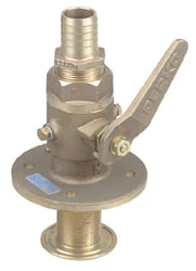 Picture of Perko 0835008PLB 1-1/2" Bronze Seacock with Straight Tail Piece