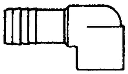 Picture of Brass Fittings 1407-005 PVC 90° Elbow Insert x FIPT 1/2"