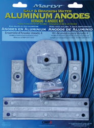 Picture of Martyr Anodes CMVERADO4KITA Mercury Verado 4-Cylinder Complete Anode Kit - Aluminum