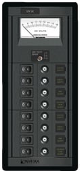 Picture of Blue Sea Systems 1463 8-Position Circuit Breaker Panel with Voltmeter Vertical Mount