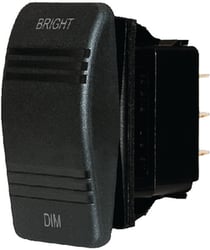 Picture of Blue Sea Systems 8291 Contura Rocker Switch SPDT Momentary On/Off/Momentary On Black