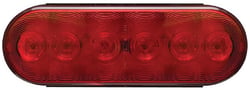 Picture of Optronics STL12RBP 6" LED Oval Stop Turn Tail Light Waterproof Red