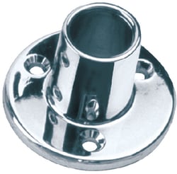 Picture of Sea-Dog Line 286090-1 Round Base 90° Rail Fitting Chrome Plated Zinc