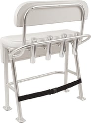 Picture of Taco Metals L10-2010BSA-1 Neptune III Leaning Post with Backrest and Grab Rail