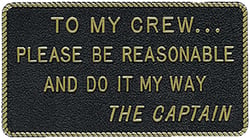 Picture of Bernard Engraving FP011 To My Crew Adhesive Nameplate