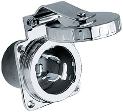 Picture of Hubbell HBL504SS 50A 125/250V Stainless Steel Shore Power Inlet