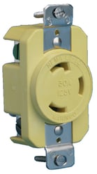 Picture of AFI 305CRR Marinco 30A 125V Shore Power Locking Receptacle Yellow