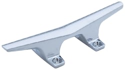 Picture of Attwood Marine 6244-6 Hollow Base Cleat 4-1/2 Inch Chrome Die Cast Zamak 2-Pack