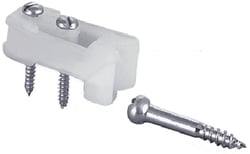 Picture of Perko 0554DP Marine Door Catch White Plastic with Chrome Brass Screws