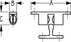 Picture of Sea-Dog Line 222822-1 Stud Catch Set - Chrome Plated Brass (Pair)