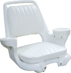 Picture of Wise Seating 8WD1007-3-710 Captain's Chair Package with Cushion Set and Mounting Plate - White
