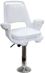 Picture of Wise Seating 8WD1007-6-710 Captain's Chair Package with Adjustable Pedestal and Seat Slide - White