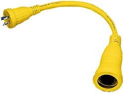 Picture of Hubbell HBL61CM56 Marine Shore Power Adapter 30A Female to 50A 125V Twist-Lock Male