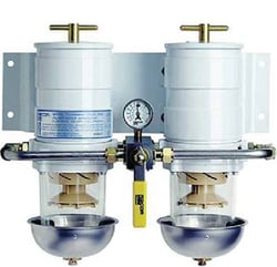 Picture of Racor 75500MAX30 Turbine Series Dual Fuel Filter with Rotary Valve 30 Micron