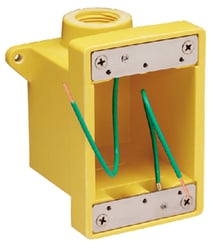 Picture of AFI 6083CR Marinco Yellow Fiberglass Power Inlet Box with Knockouts
