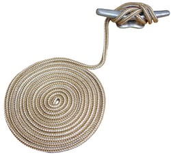 Picture of Attwood Marine 117564-7 3/8" x 25' Double Braided Nylon Dock Line Gold