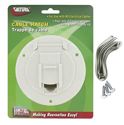 Picture of Valterra A10-2140VP Small Round White Cable Hatch for RV Electrical